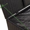 Garden Storage Box Black 291L Poly Rattan