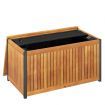 Outdoor Cushion Box 85x45x45/53 cm Solid Wood Acacia and Steel