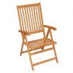 Garden Chairs 4 pcs with Black Cushions Solid Teak Wood