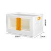 45L Storage Container Stackable Toy Yellow