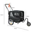 Pet Stroller Bike Trailer 2-IN-1 Sunroof