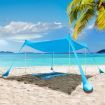 Beach Tent Camping Canopy 4-6 Person Family Sun Shade Shelter 300x300cm Blue