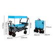 Camping Cart Garden Trolley 150KG Load Blue