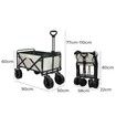 Garden Camping Trolley Outdoor Beige