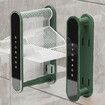 Wall-Mounted Retractable Clothes Hanger Space-Saving Storage Rack For Balcony Washing Machine Color Green