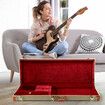 Melodic Electric Guitar Case Wooden Hard Shell Standard 39Inch Stratocaster Telecaster Ibanez Gig Storage Rectangular Soft Foam Pad with Lock