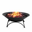 2IN1 Fire Pit Bowl Firepit Garden Black