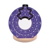 Circle of Fifths Wheel Metal Melody Tool Chord Wheel with Stand Holder,Music Theory Learning Tool for Musicians Songwriting (Purple)