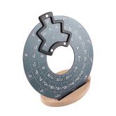 Circle of Fifths Wheel Metal Melody Tool Chord Wheel with Stand Holder,Music Theory Learning Tool for Musicians Songwriting (Grey)