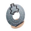 Circle of Fifths Wheel Metal Melody Tool Chord Wheel with Stand Holder,Music Theory Learning Tool for Musicians Songwriting (Grey)