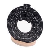 Circle of Fifths Wheel Metal Melody Tool Chord Wheel with Stand Holder,Music Theory Learning Tool for Musicians Songwriting (Black)