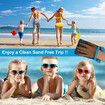 Sand Remover for Beach,4PCS Sand Off Beach Mitts and Sand Removal Bag,Sand Free Beach Accessories Essentials for Kid Women,Sandscreen Sand Remover Powder Pouch Sand Remover (Talc-Free)