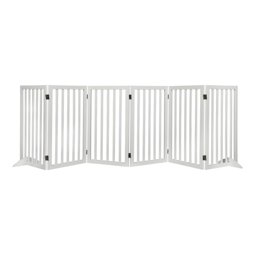 Wooden Pet Gate Dog Fence Safety White 10 Pack