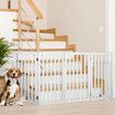 Wooden Pet Gate Dog Fence Safety White 800x 3MM