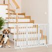 Wooden Pet Gate Dog Fence Safety White 400x 3MM