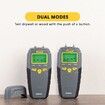 Digital Moisture Meter, Water Leak Detector, Moisture Tester, Pin Type, Backlit LCD Display With Audible and Visual High-Medium-Low Moisture Content Alerts, Grays