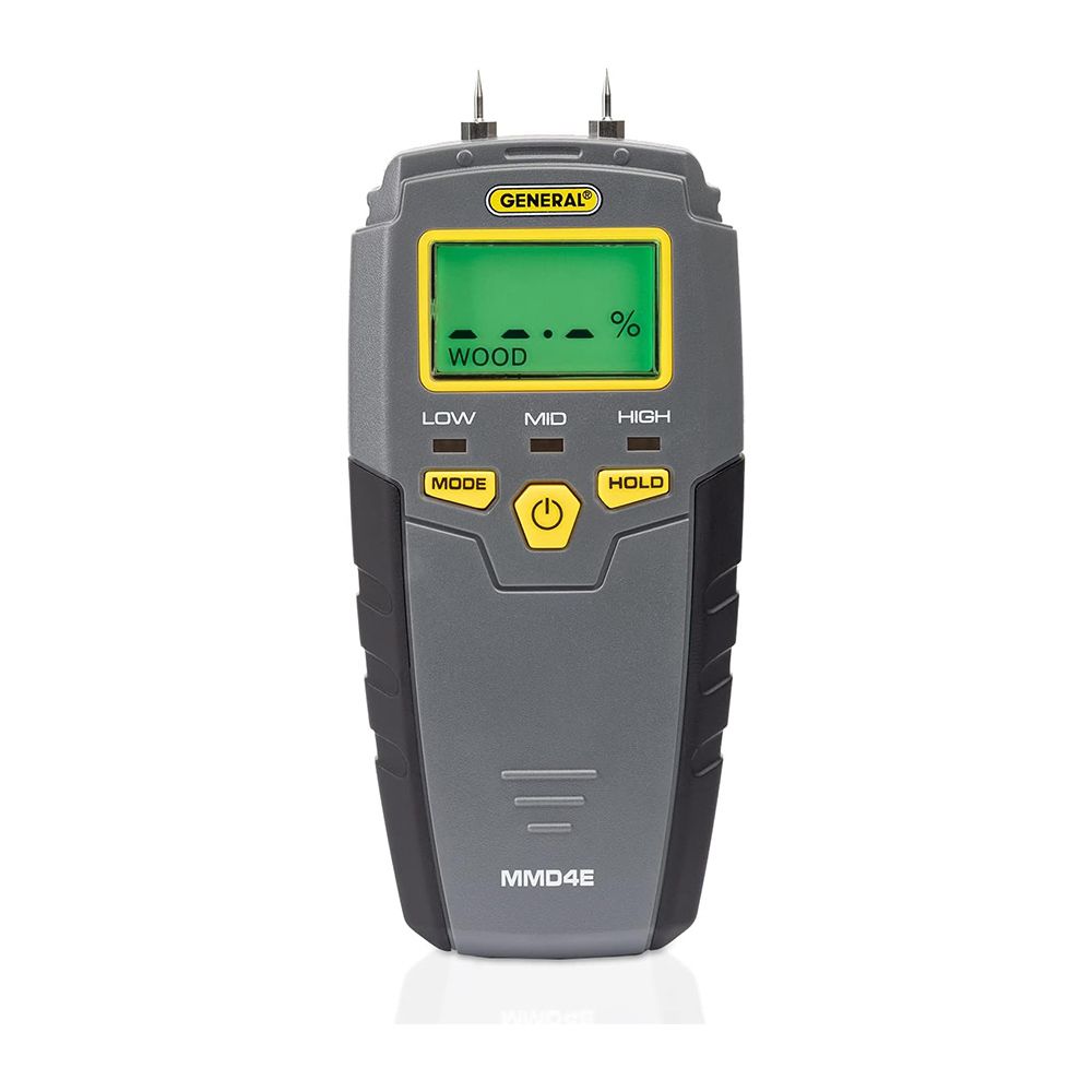 Digital Moisture Meter, Water Leak Detector, Moisture Tester, Pin Type, Backlit LCD Display With Audible and Visual High-Medium-Low Moisture Content Alerts, Grays