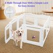 Dog Pet Cat Kennel Cage Enclosure Crate Safety Gate Fence Whelping Box Barrier Indoor Outdoor Kitten Puppy Furniture 8 Panels 75cm Tall