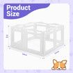 Dog Pet Cat Kennel Cage Enclosure Crate Safety Gate Fence Whelping Box Barrier Indoor Outdoor Kitten Puppy Furniture 8 Panels 75cm Tall