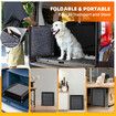 160cm Folding Dog Ramp Stair Pet Puppy Cat Aluminium Step Canine Animal Ladder for High Bed Car Truck SUV Couch Sofa with Nonslip Rug Surface