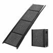 160cm Folding Dog Ramp Stair Pet Puppy Cat Aluminium Step Canine Animal Ladder for High Bed Car Truck SUV Couch Sofa with Nonslip Rug Surface