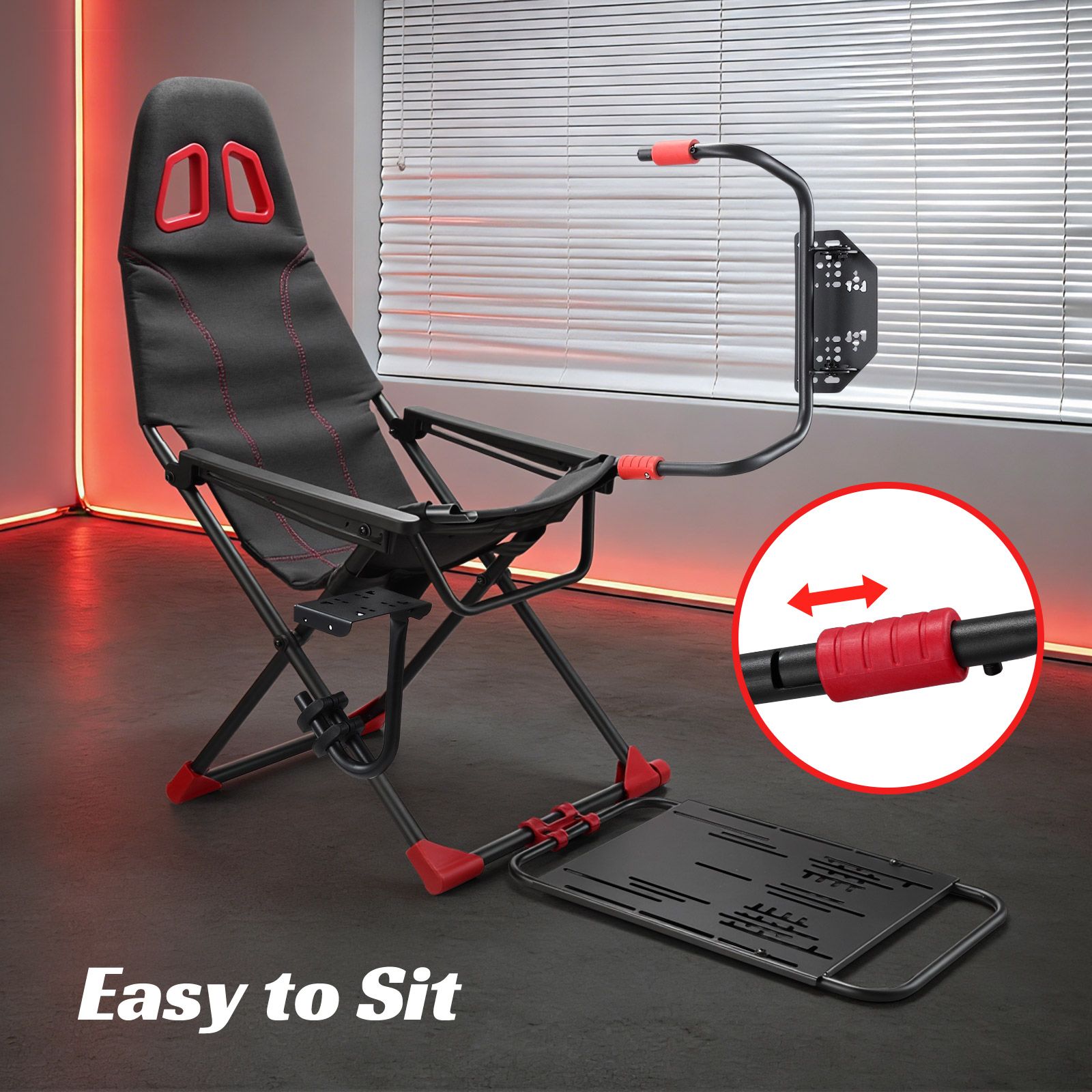 Racing Simulator Wheel Stand Sim Steering Gaming Adjustable Foldable Seat Cockpit Game Accessories Logitech G25 G902 Fanatec Thrustmaster MOZA