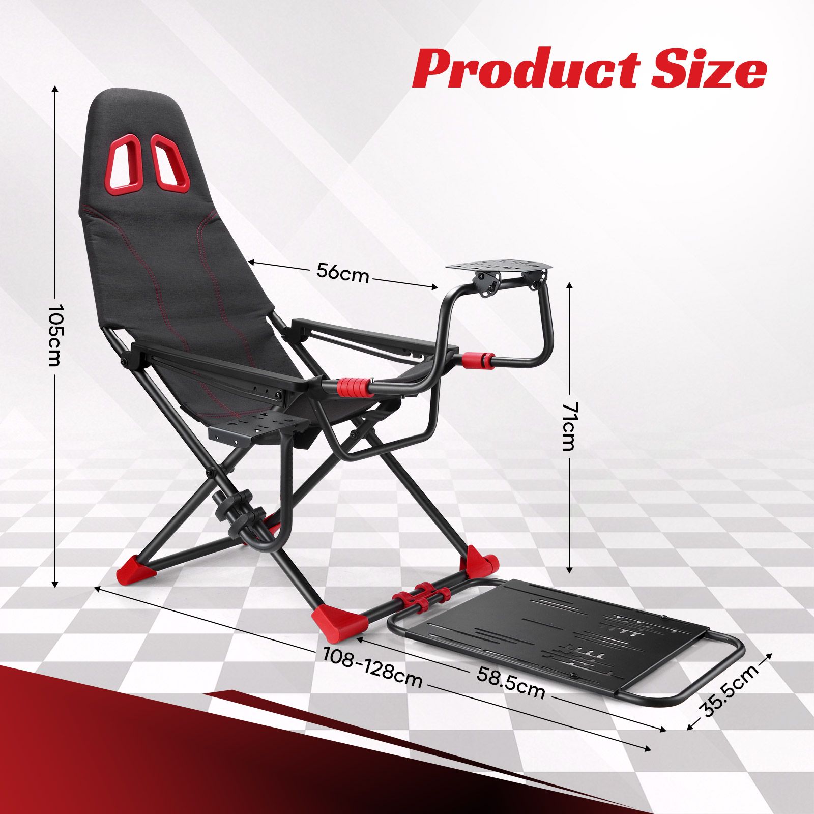 Racing Simulator Wheel Stand Sim Steering Gaming Adjustable Foldable Seat Cockpit Game Accessories Logitech G25 G902 Fanatec Thrustmaster MOZA