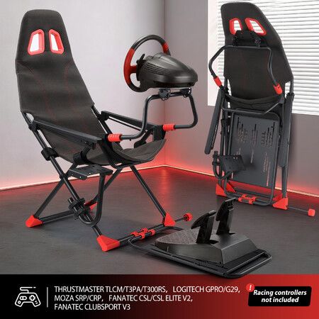 Racing Simulator Wheel Stand Sim Steering Gaming Adjustable Foldable Seat Cockpit Game Accessories Logitech G25 G902 Fanatec Thrustmaster MOZA