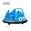 Electric Bumper Car Kids Ride On Toy RC Cars Race Vehicle Parental Remote Control 360 Degree Spin Led Lights Music Safe Joystick 6V Battery Blue