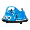 Electric Bumper Car Kids Ride On Toy RC Cars Race Vehicle Parental Remote Control 360 Degree Spin Led Lights Music Safe Joystick 6V Battery Blue