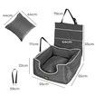 Dog Car Booster Seat Belt Pet Backrest Grey