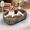 Electric Pet Heater Bed Heated L Grey Large