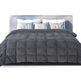 Quilt Doona Comforter Blanket Grey Queen