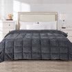 Quilt Doona Comforter Blanket Grey Queen