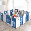 Kids Baby Playpen Foldable Child Blue