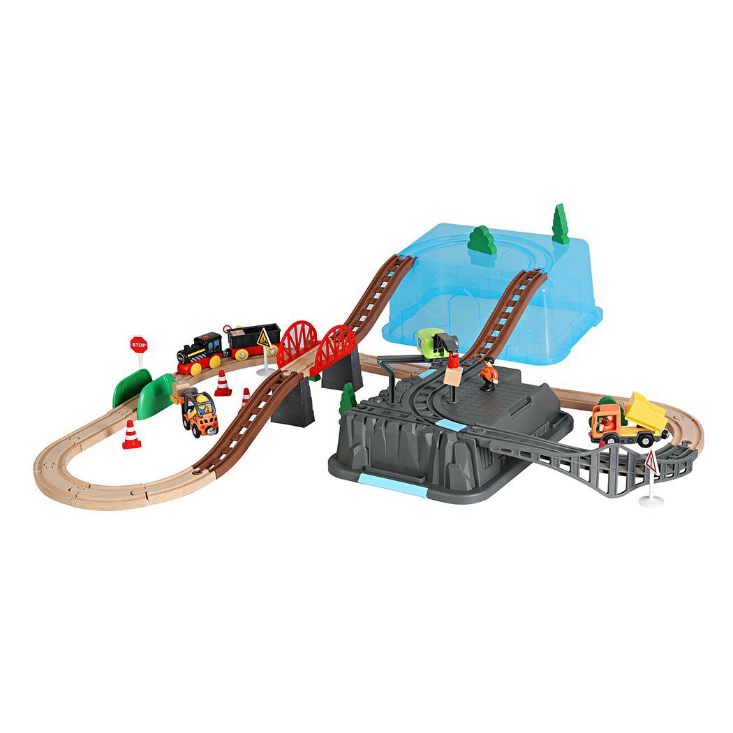 Toy Train Set Track DIY Wooden