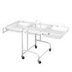 3 Tier Kitchen Trolley Cart Swivel White Colour