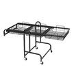 3 Tier Kitchen Trolley Cart Swivel Black Colour