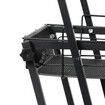 3 Tier Kitchen Trolley Cart Swivel Black Colour