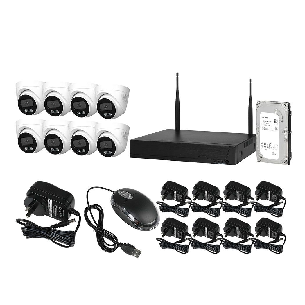 Wireless Security Camera System Set Round