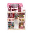 Wooden Doll House 3 Floor Kids Girl Dollhouse Full Furniture Pink 90cm