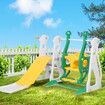 Kids Slide Swing Basketball Ring Green