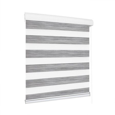 Blackout Zebra Roller Blind Curtains 120x210 Grey