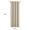 2x Blockout Curtains Panels 3 Layers Beige