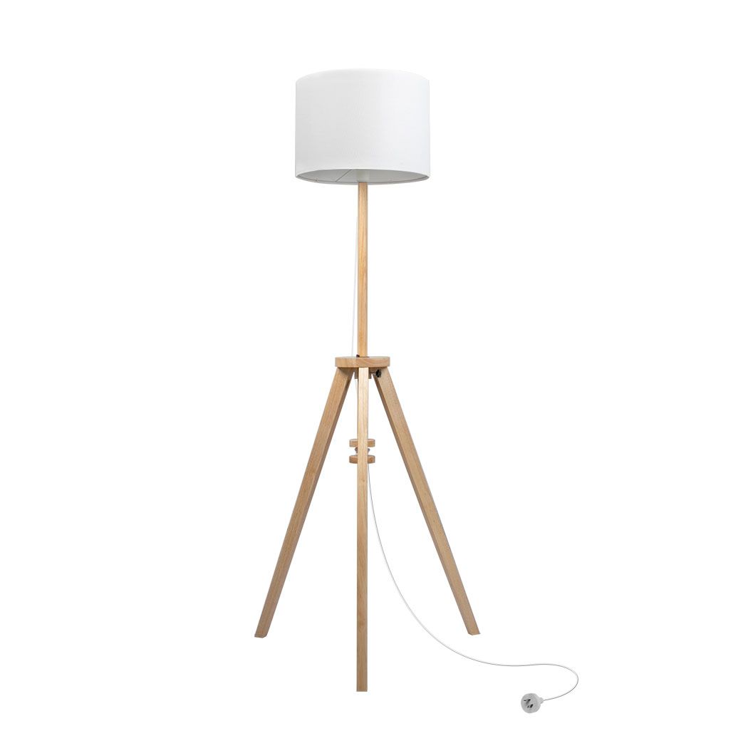 Tripod Floor Lamp Wooden Modern Natural