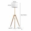 Tripod Floor Lamp Wooden Modern Natural