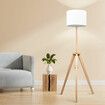 Tripod Floor Lamp Wooden Modern Natural