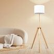 Tripod Floor Lamp Wooden Modern Natural