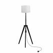 Wooden Floor Lamp Modern Tripod Black