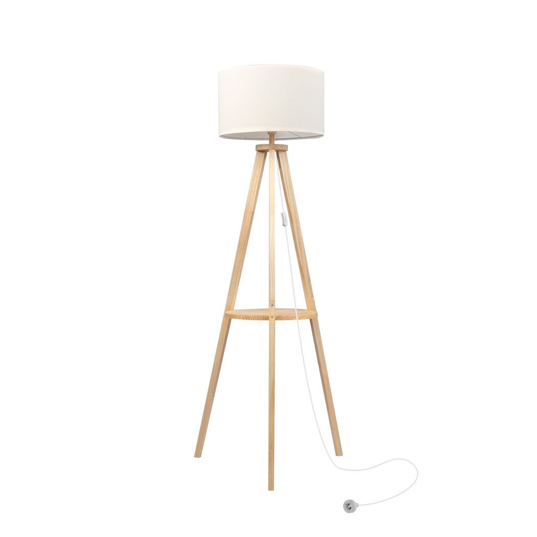 Tripod Floor Lamp with Shelf